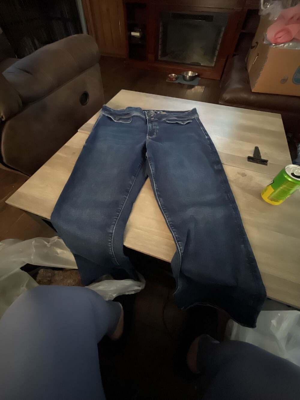 American Eagle Kick Boot Jeans Size 14 Short Blue Denim
